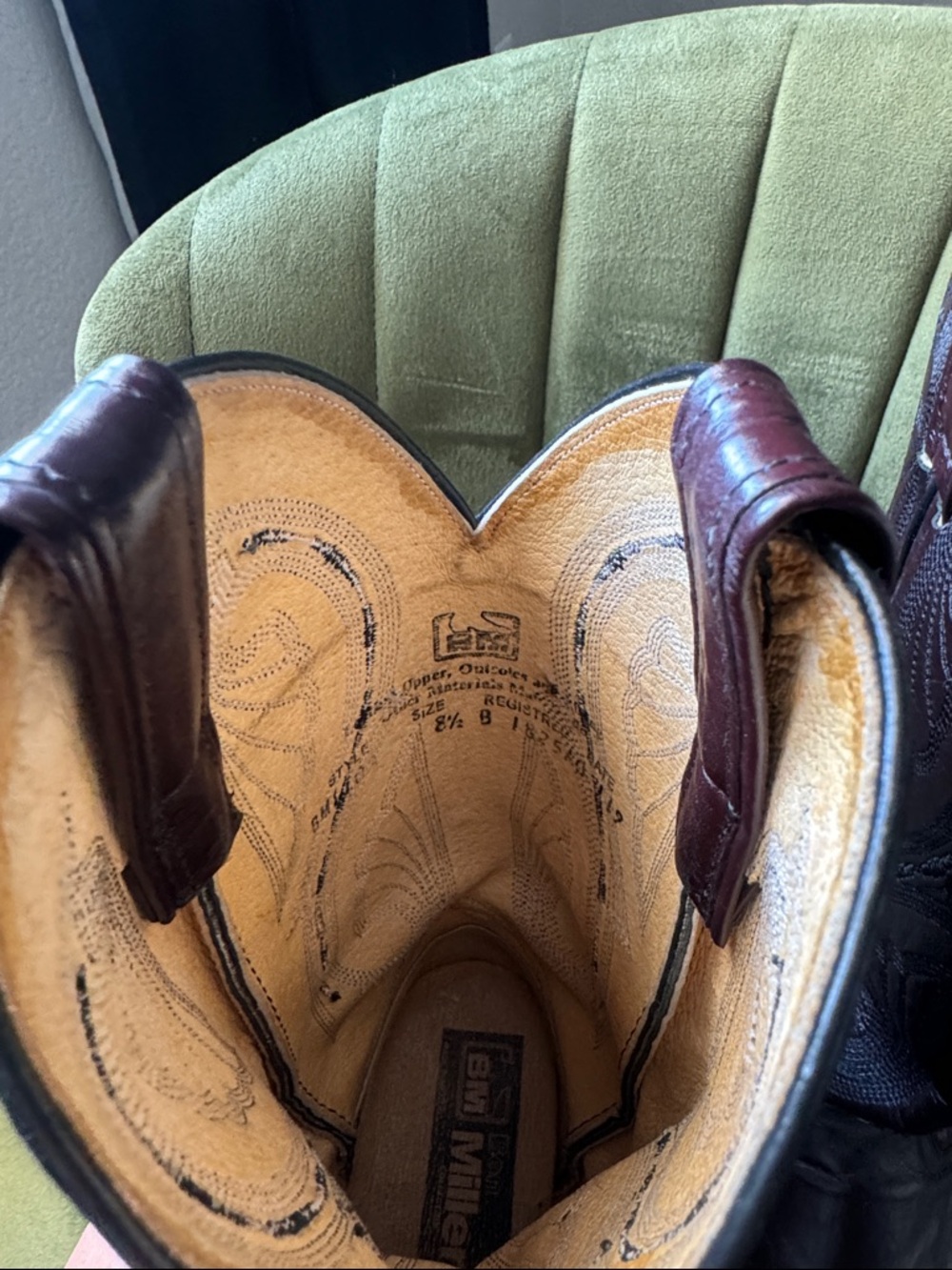Burgundy Leather Boots - Picture 4 of 4
